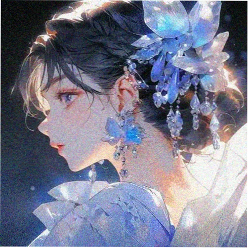 动漫女生头像 雨窗水痕情绪向示例